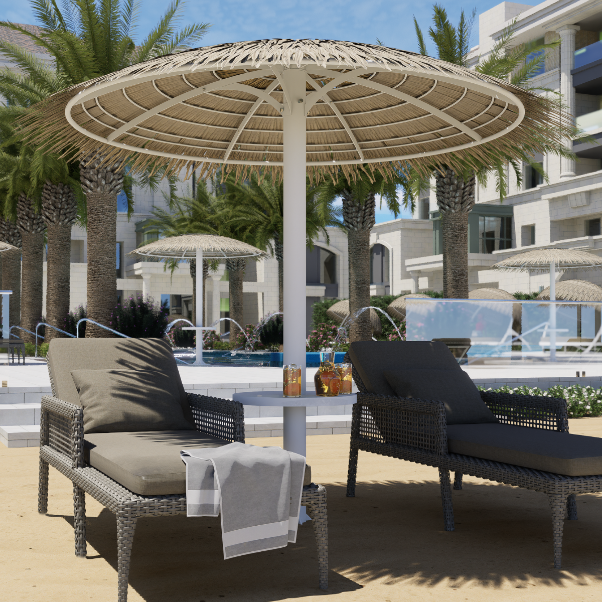 Luxurious straight umbrella