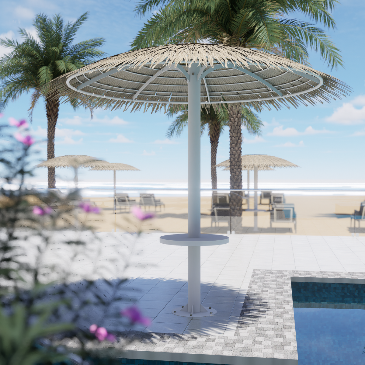 Luxurious straight umbrella