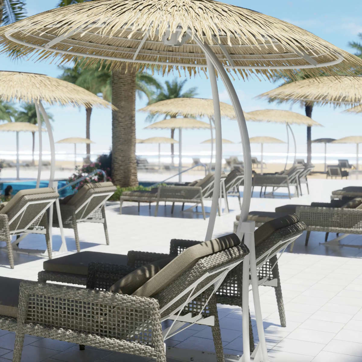 Luxurious curved Umbrella