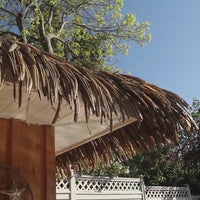 Montage vidéo de projets réalisés avec la toiture tropical en feuilles de palmier Palmita